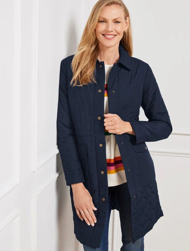 Quilted Long Coat | Talbots