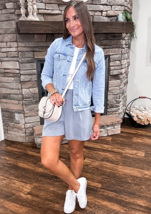 These designer inspired Amazon shorts are buttery soft, high waisted and have good stretch. The ultimate comfy pair of shorts that still has that elevated look to them. 

Wearing size small in the 4 inch length in color grey blue. 

#LTKStyleTip #LTKFindsUnder50 

#LTKgrwm #LTKmomlife #LTKootd