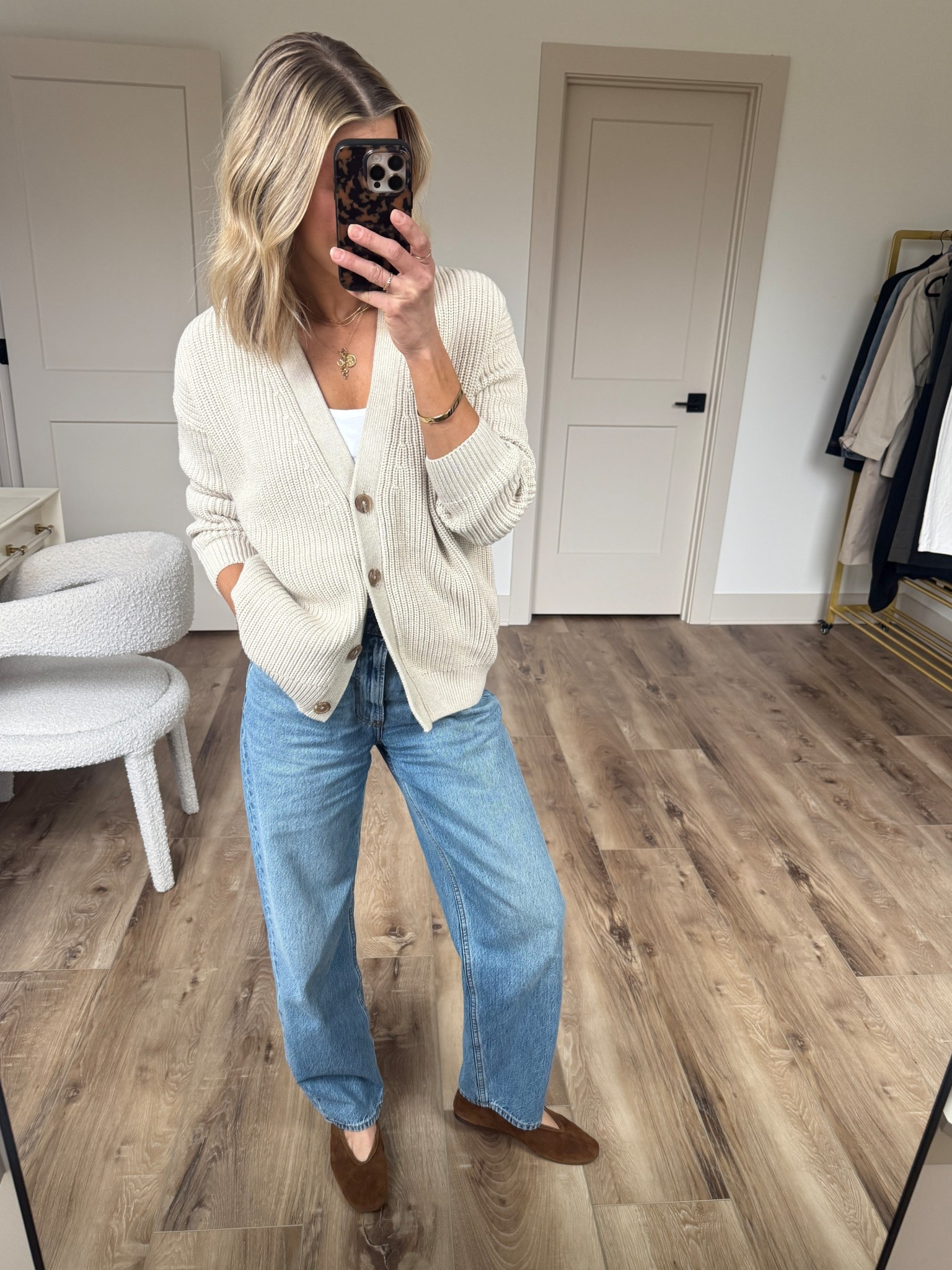 Wearing small tank, small cardigan, 25 jeans, flats tts 

#LTKootd #LTKgrwm #LTKOver40