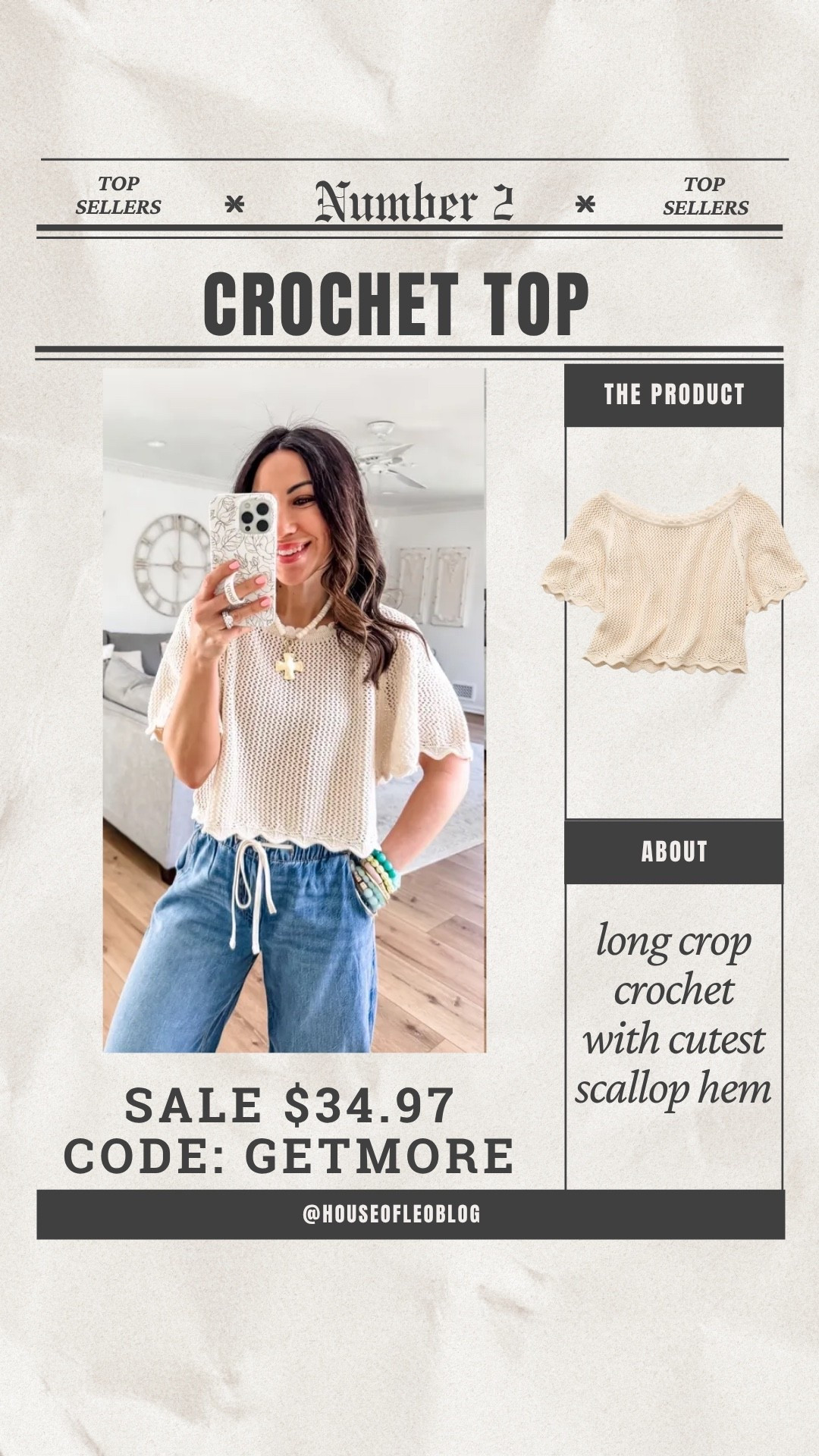 Wearing small crochet top

#LTKSaleAlert #LTKOver40 #LTKPetite