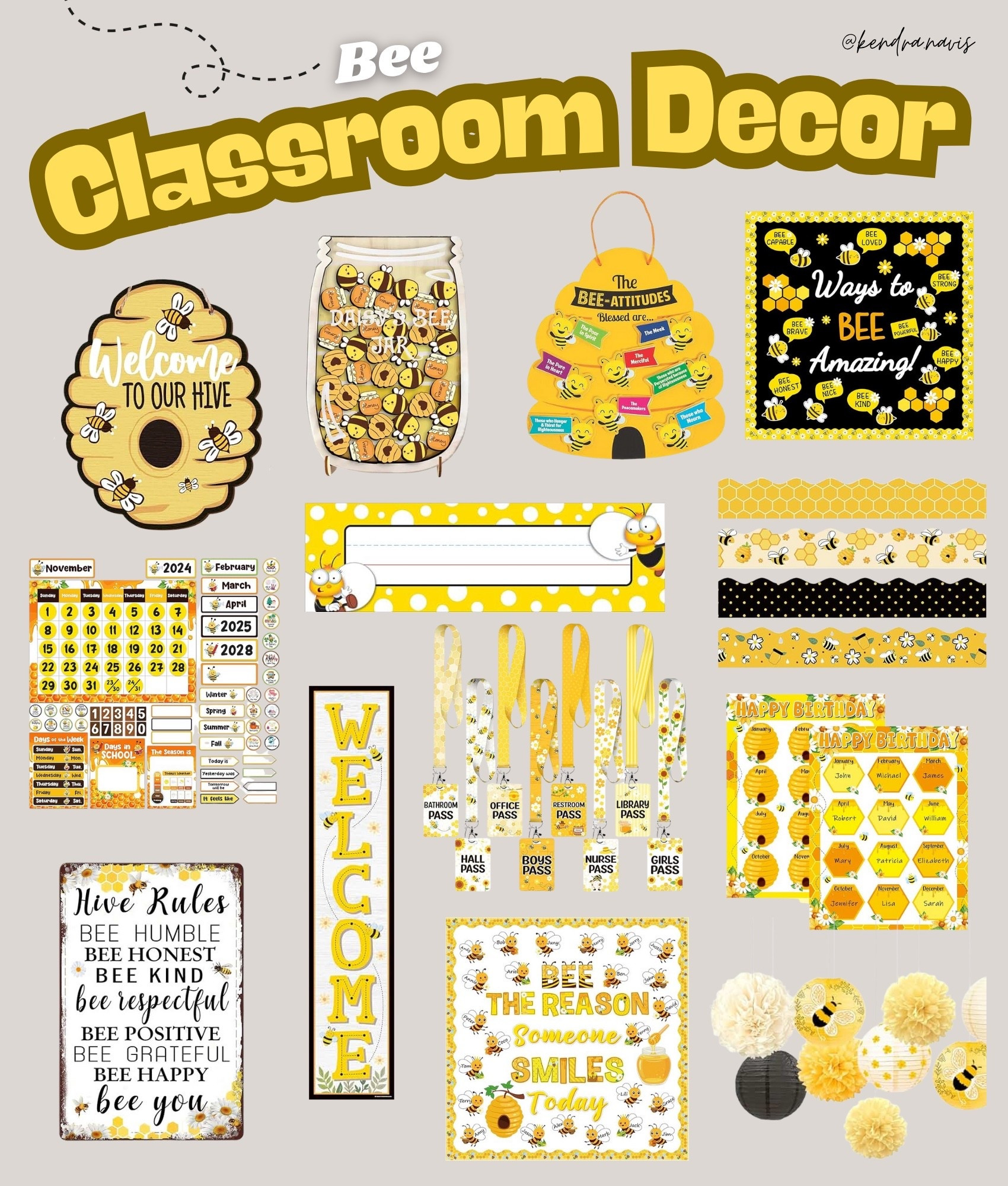 Yellow Bee Themed Classroom Decor, Cute & Colorful Classroom Theme for Preschool, Elementary School, Middle School or High School, Teacher Back to School Shopping, Classroom Management Posters, Bulletin Boarders, Classroom Design Inspiration, Bright Yellow Wall Decor, Teacher Supplies

#LTKHome #LTKSeasonal