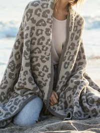 'Karina' Cozy Leopard Printed Fleece Blanket (6 Colors) | Goodnight Macaroon