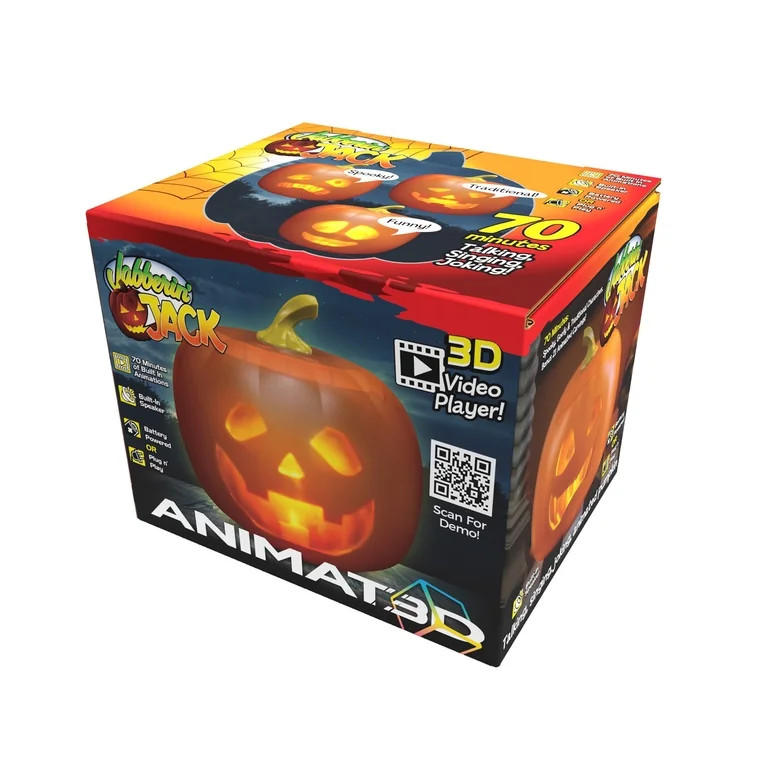 ANIMAT3D Jabberin' Jack Talking Animated Pumpkin with Built in Video Projector & Speaker Plug'n P... | Walmart (US)