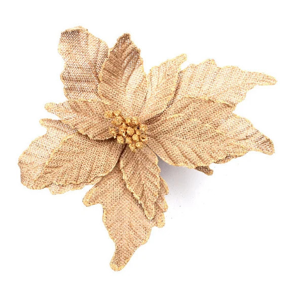 Burlap Flower Pick Natural Trim | Etsy (US)