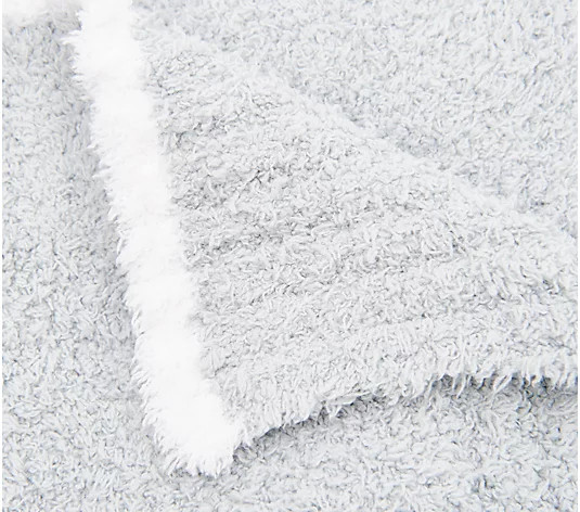 Barefoot Dreams CozyChic Contrast Tip Blanket 45" x 60" - QVC.com | QVC