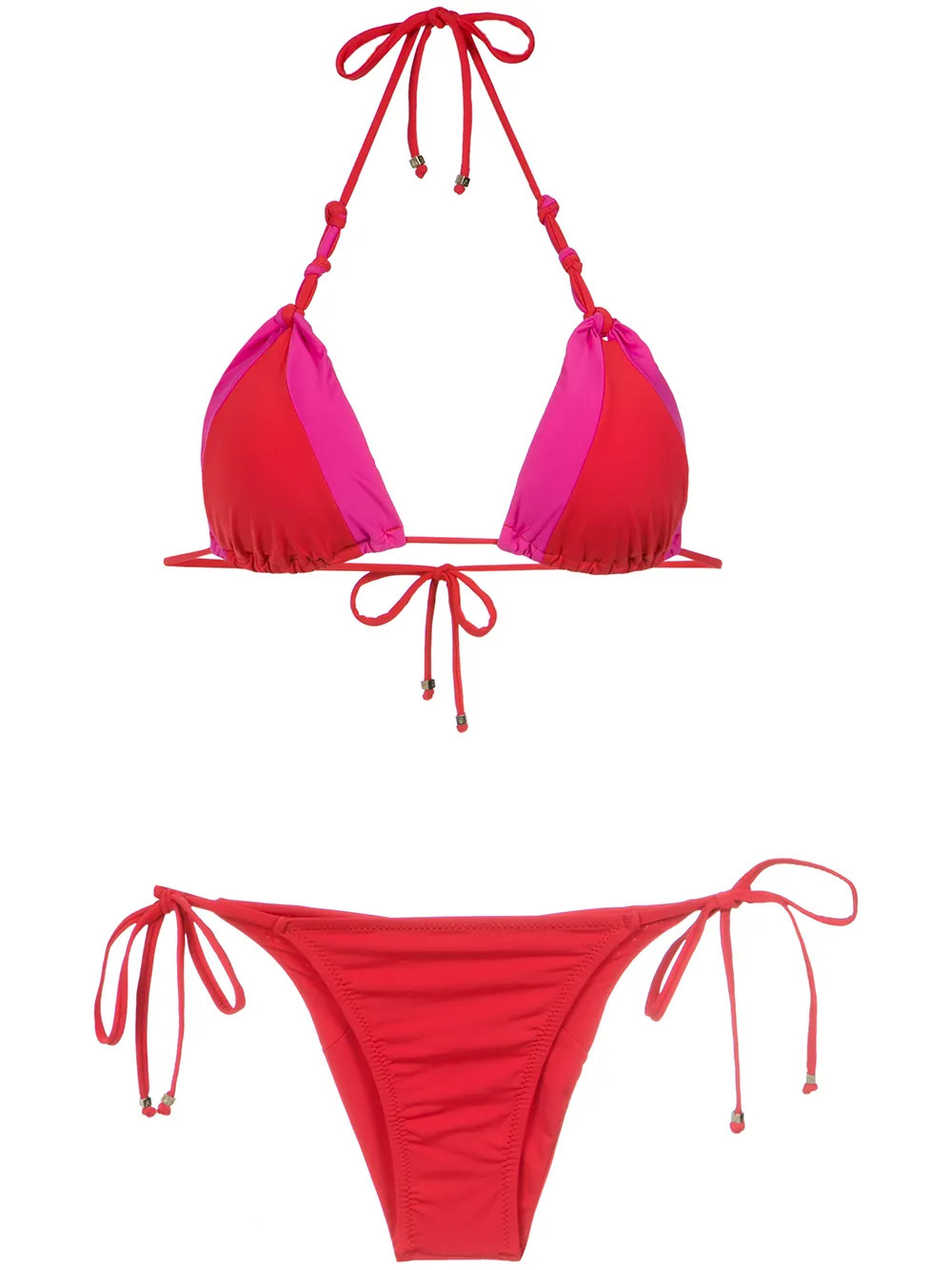 panelled triangle bikini set | Farfetch Global