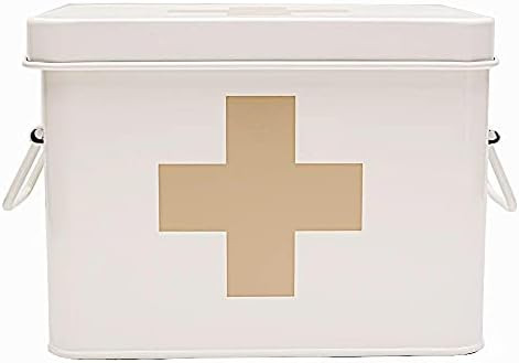 Generic Retro Enameled First Aid Box for Medicine Storage and Home Decor with Lid and Removable T... | Amazon (US)
