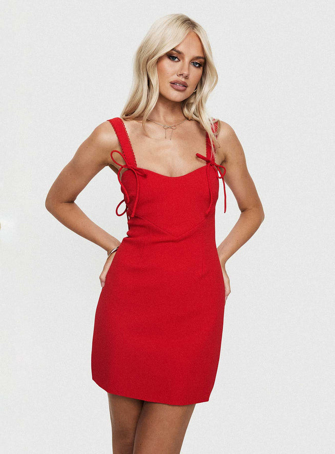 Lovers Quarrel Mini Dress Red | Princess Polly US