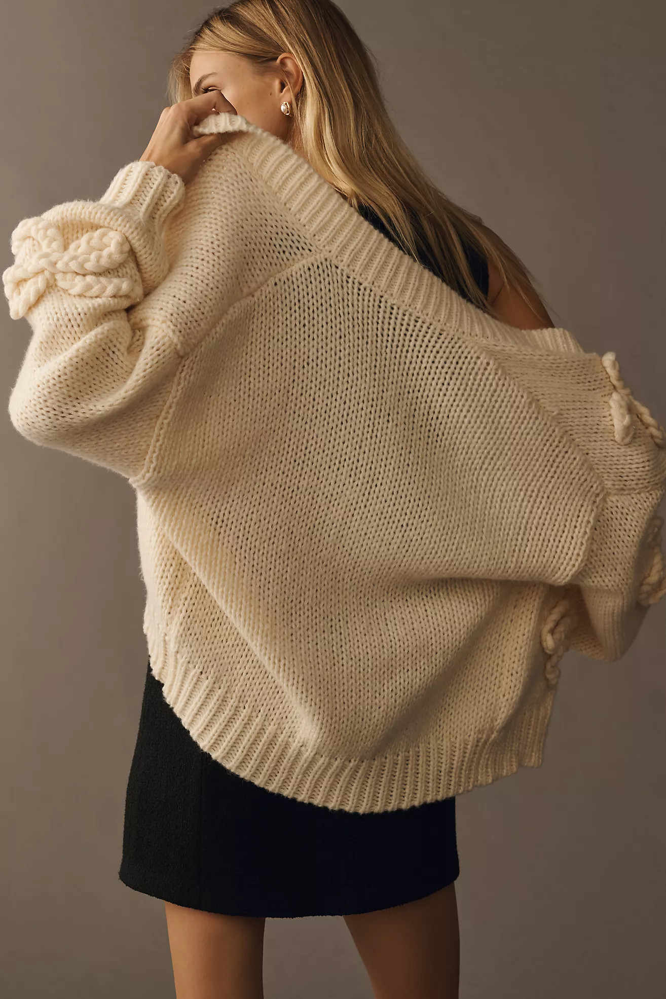 Maeve 3D Embroidered Cardigan Sweater | Anthropologie (US)