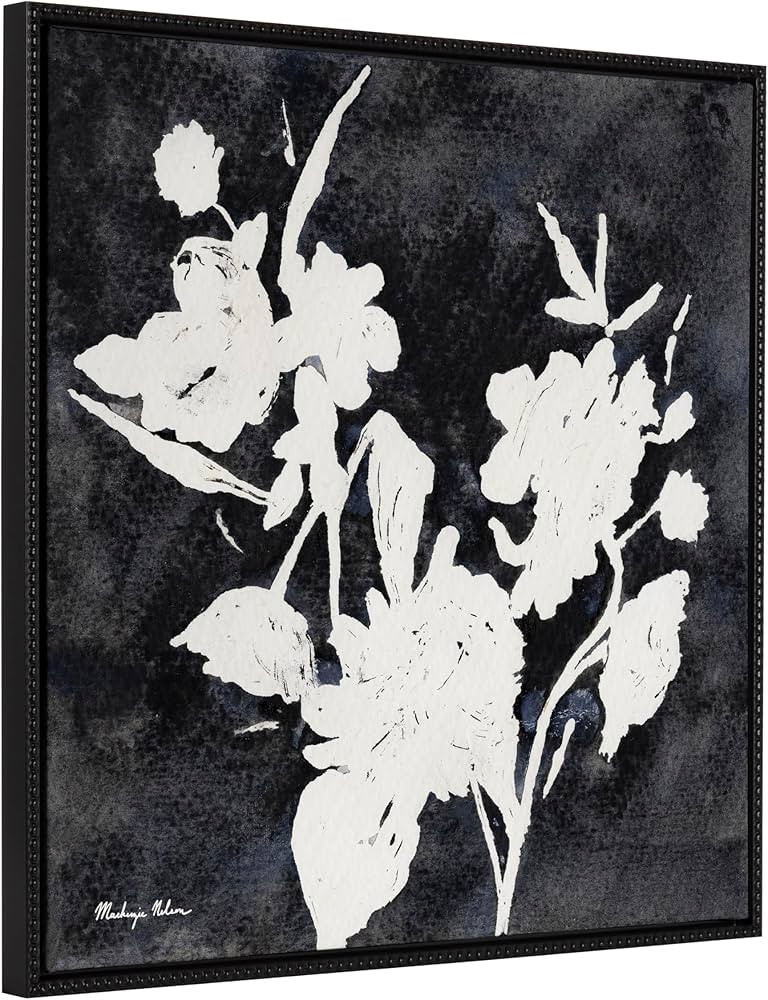 Kate and Laurel Sylvie Beaded Wildflowers Vintage Framed Canvas Wall Art by Mackenzie Nelson; 30x... | Amazon (US)