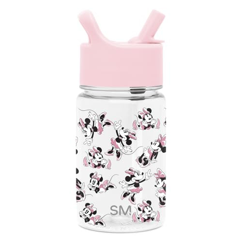 Simple Modern Disney Minnie Mouse Kids Water Bottle Plastic BPA-Free Tritan Cup with Leak Proof Straw Lid | Reusable and Durable for Toddlers, Girls | Summit Collection | 12oz, Minnie Mouse Retro | Amazon (US)