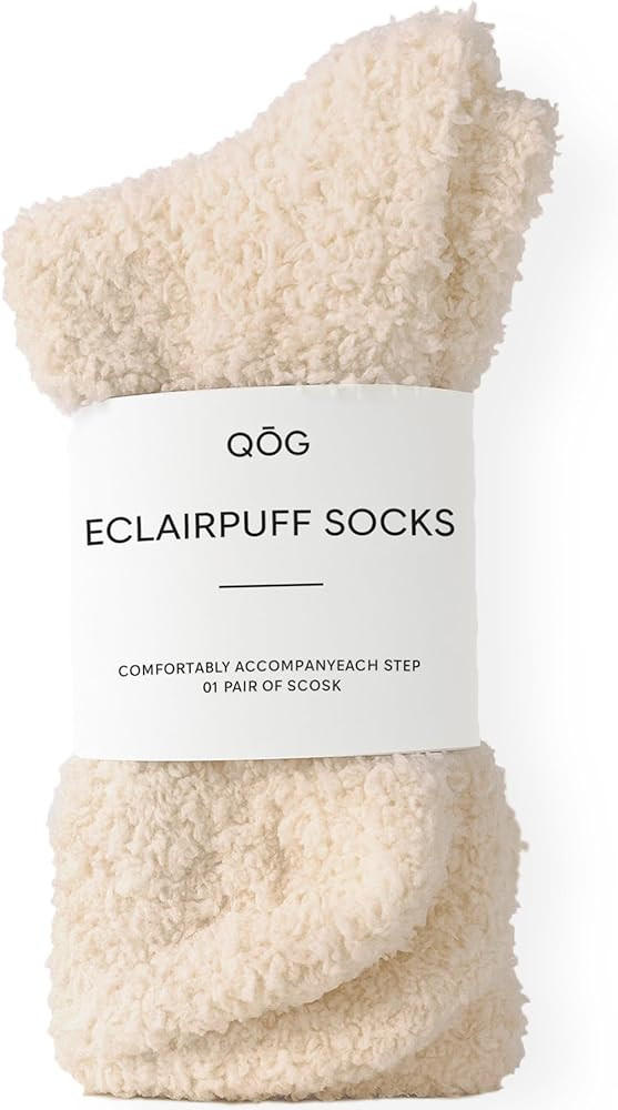 QOG Cozy Cloud Socks - Fuzzy Socks for Women & Men, Warm & Unisex - Soft, Fluffy Sleep Sock - Relaxation Gift | Amazon (US)