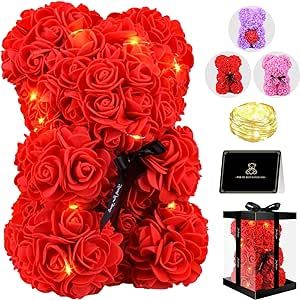 Otlonpe Rose Bear Valentines Day Gifts for Her Wife Girlfriend, Birthday Gifts for Women Mom, Ros... | Amazon (US)