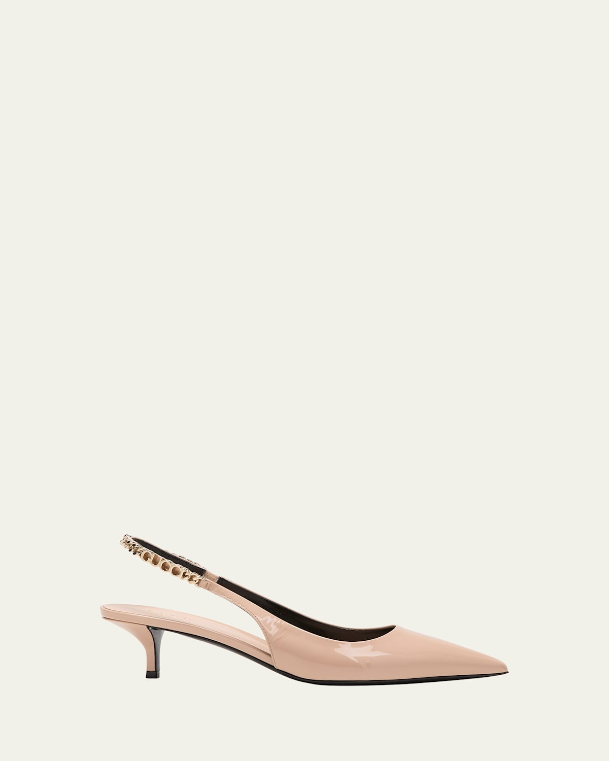 Signoria Patent Logo Chain Kitten Pumps | Bergdorf Goodman