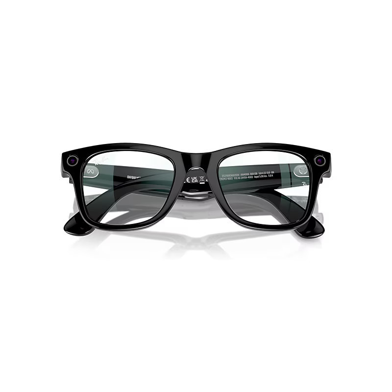 Ray-Ban Meta Black Frame Clear Lenses AI Glasses | Ray-Ban (US)