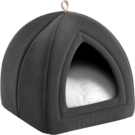 Bedsure Cat Bed for Indoor Cats, Cat Houses, Small Dog Bed - 15/19 inches 2-in-1 Cat Tent, Kitten... | Amazon (US)