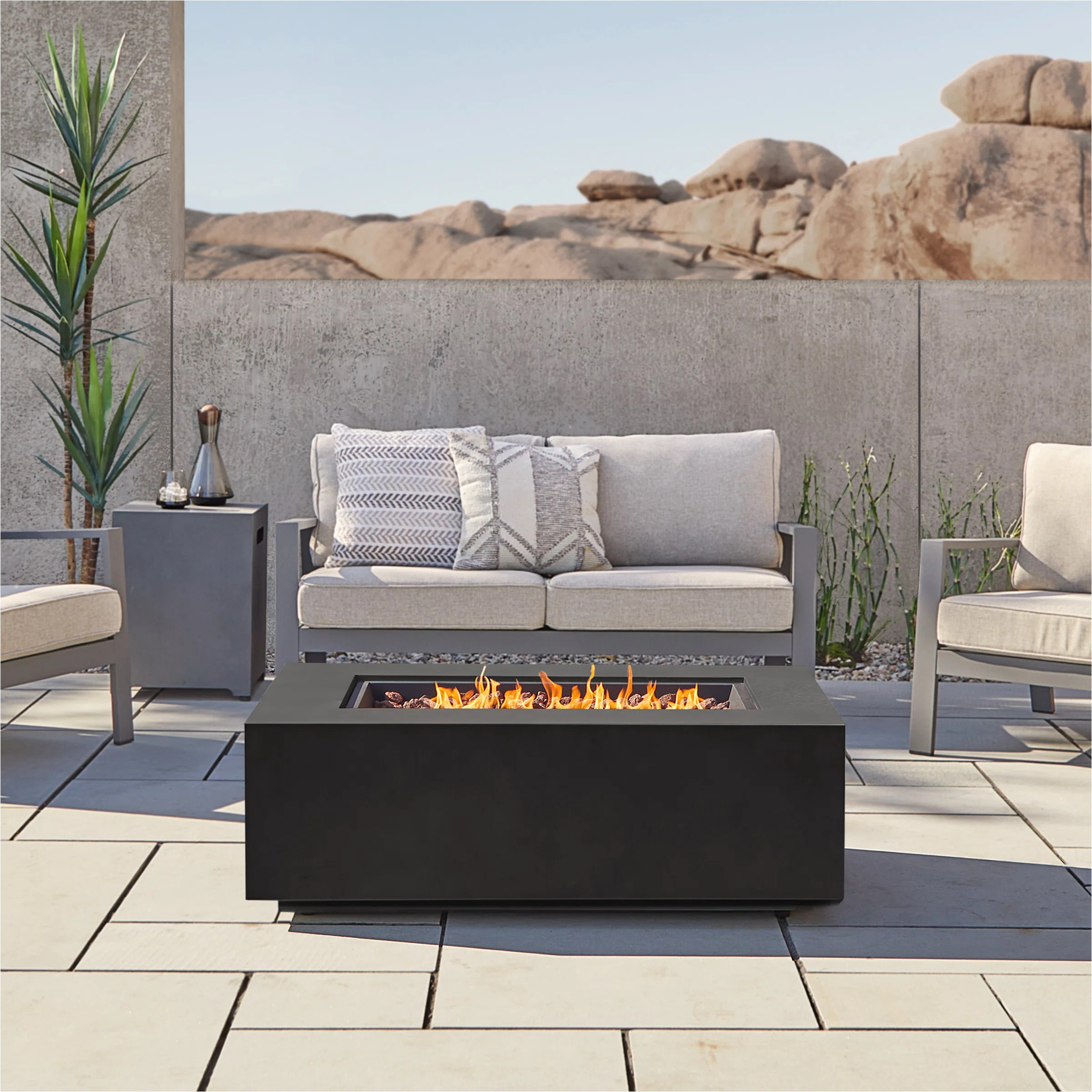 AEGEAN Propane / Natural Gas Outdoor Fire Pit Table | Wayfair North America
