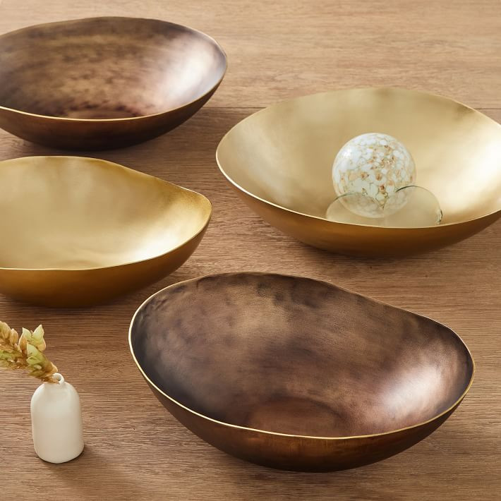 Organic Metal Bowls | West Elm (US)