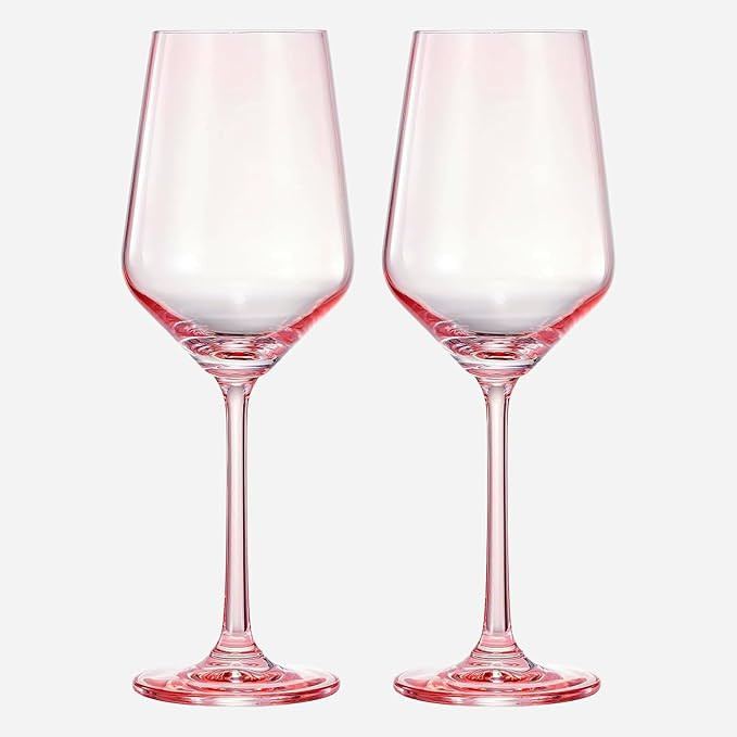 Khen Colored Crystal Wine Glass | Set of 2 | Large Stemmed 12 oz Glasses, Great for all Occasions... | Amazon (US)