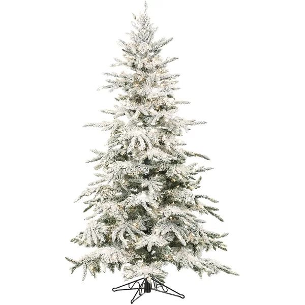 White PVC Artificial Pine Flocked/Frosted Christmas Tree | Wayfair North America