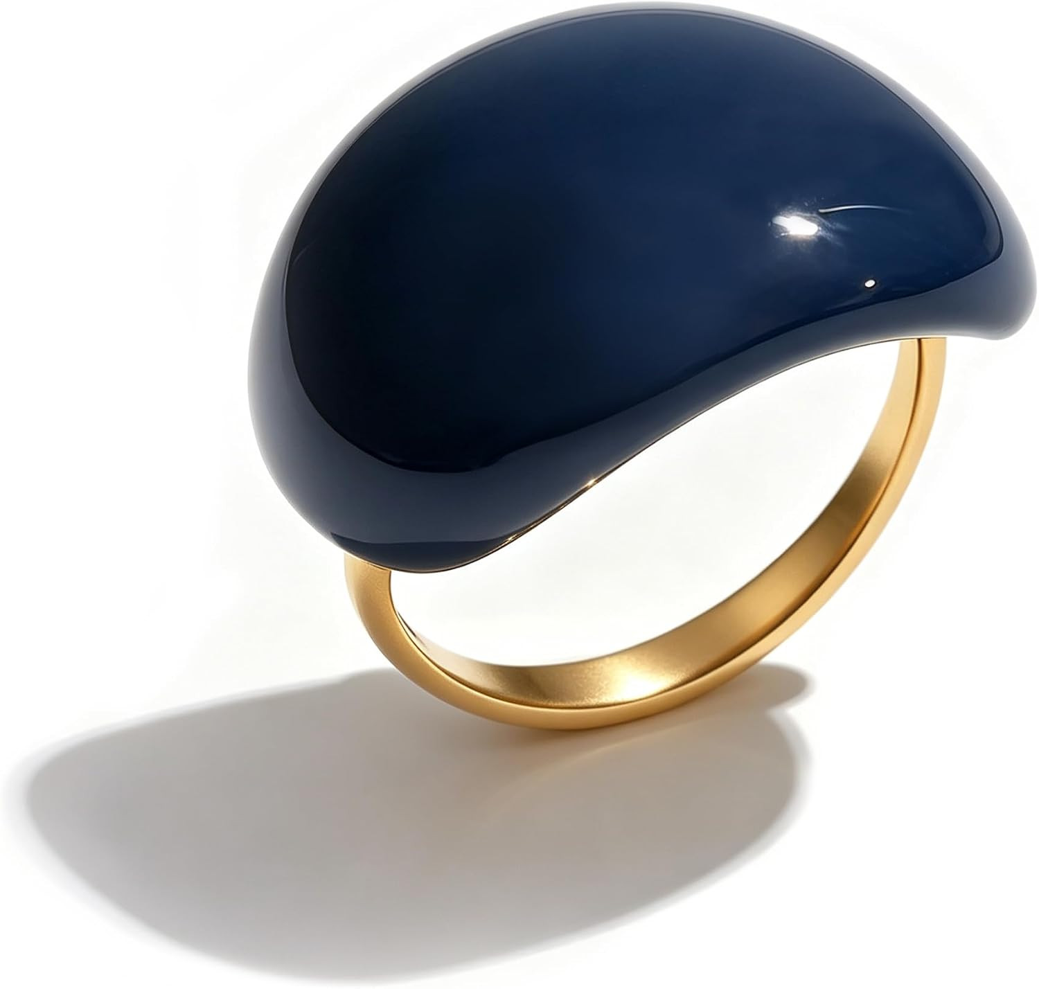 Mchic Chunky Rings for Women, Colorful Enamel Dome Statement Cocktail Ring | Amazon (US)