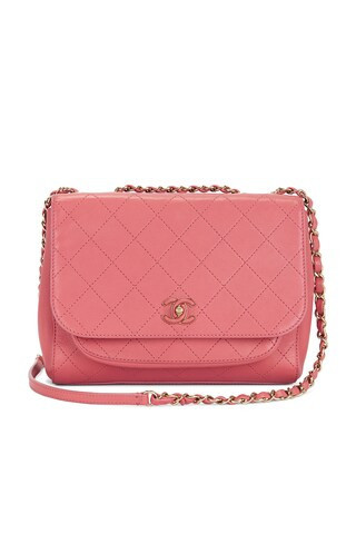 Chanel Calfskin Flap Bag in Pink | FWRD 