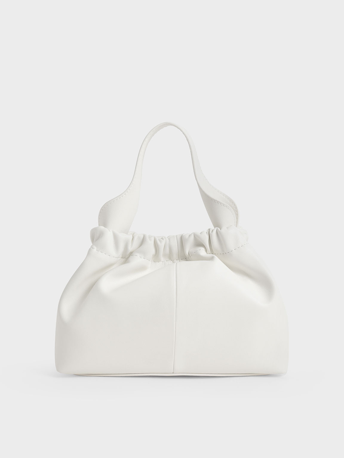 White Ally Ruched Slouchy Bag | CHARLES & KEITH UK | Charles & Keith UK