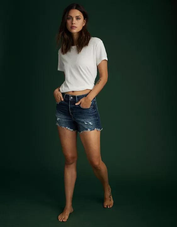 AE77 Denim Mom Short | American Eagle Outfitters (US & CA)