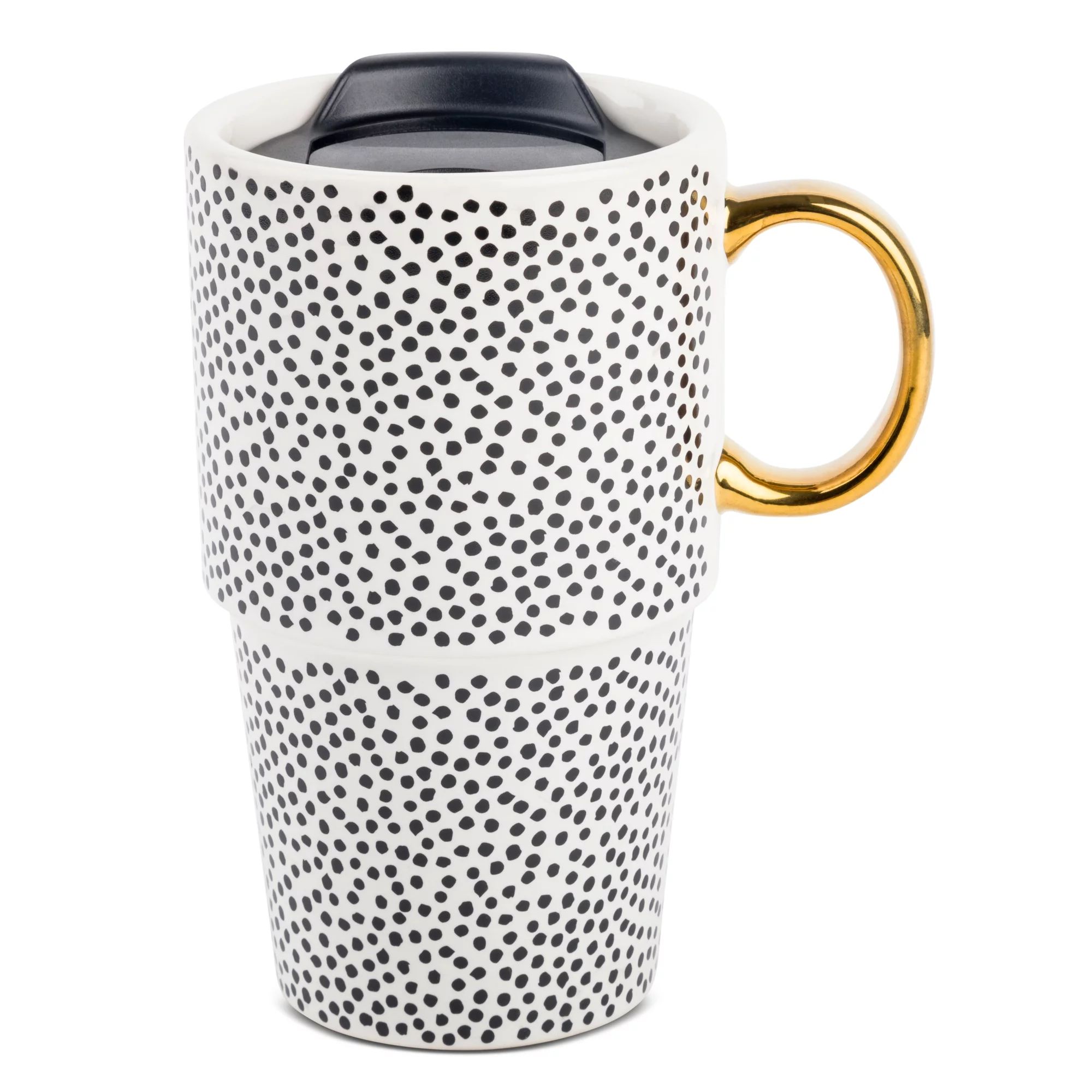 Thyme & Table Stoneware Dot 17oz Travel Mug | Walmart (US)