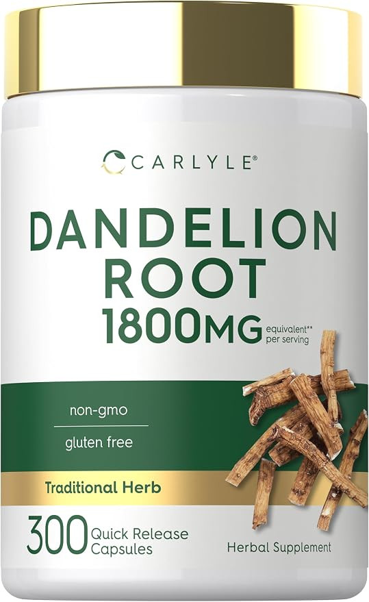 Carlyle Dandelion Root Extract | 300 Capsules | Herb Supplement | Taraxacum Officinale | Non-GMO ... | Amazon (US)