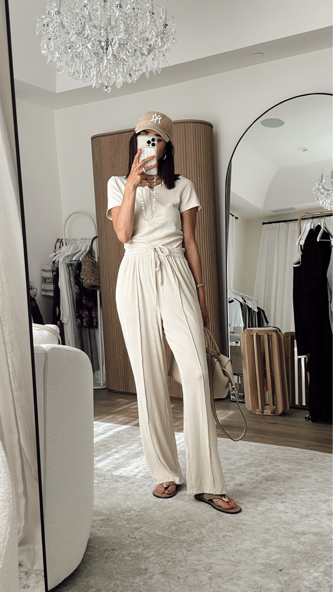 Styling the viral @Aritzia pants! I’m just shy of 5-7” wearing the size SMALL REGULAR pants in the color nomad taupe , small sweater and XS tank top. #stylinbyaylin #springoutfit #basics

#LTKSeasonal #LTKootd #LTKgrwm