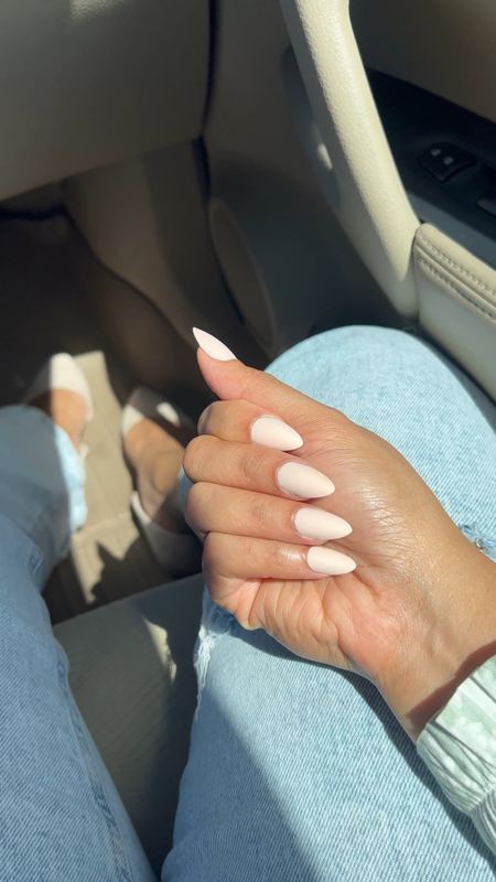 New nails 💅🏾  originally a long coffin shape, but shaped them into medium almond length. 

#LTKunder50 #LTKbeauty
