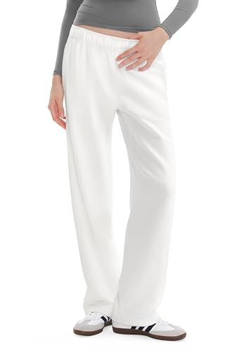 PUMIEY Women's Wide Leg Sweatpants Straight Baggy Sweat Pants High Waisted Lounge Pants Airy Coll... | Amazon (US)