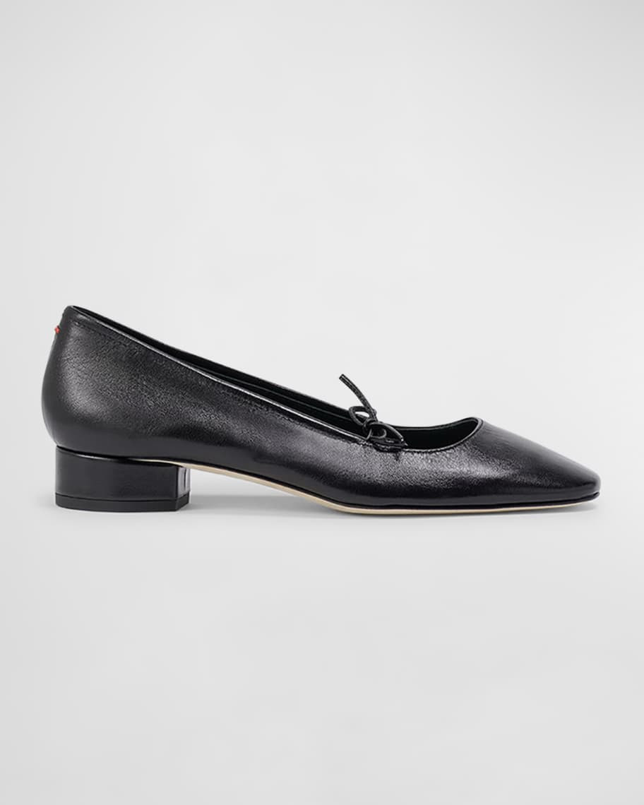 Aeyde Darya Leather Bow Ballerina Flats | Neiman Marcus