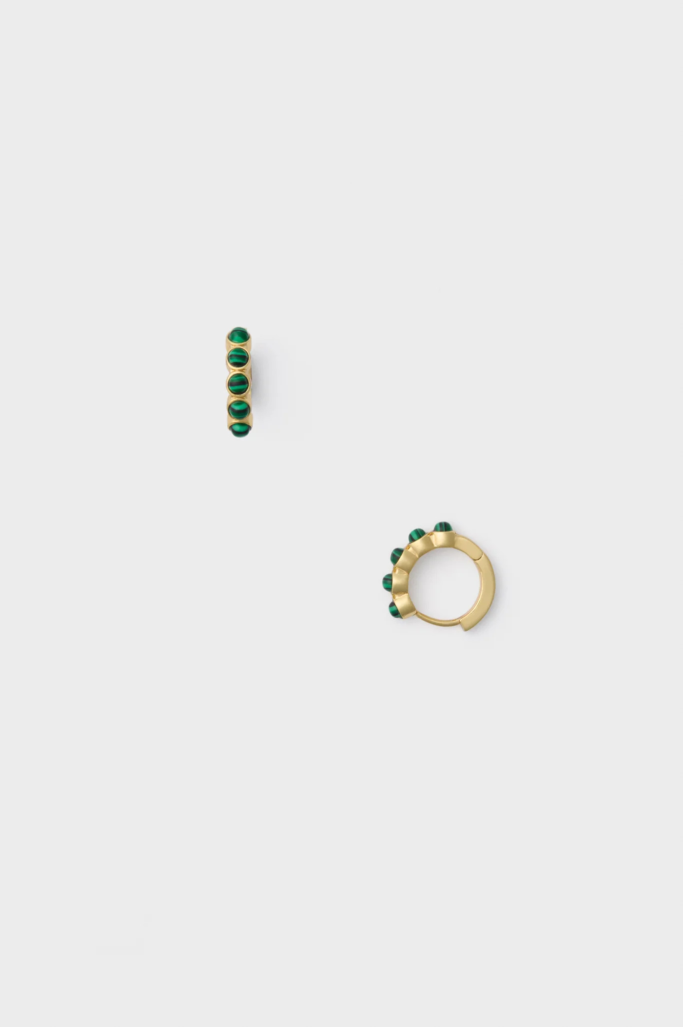 Malachite Huggie Hoop Earrings | Tuckernuck (US)