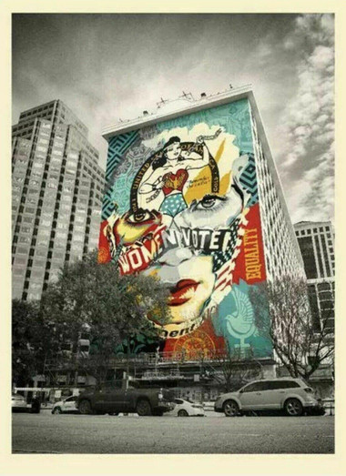 Shepard FaireyShepard Fairey & Sandra Chevrier The Beauty of Liberty and Equality Print Mural