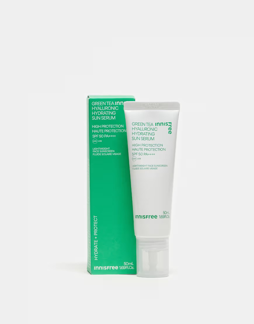 INNISFREE Green Tea Hyaluronic Moist Sun Serum SPF50 50ml-No colour | ASOS (Global)