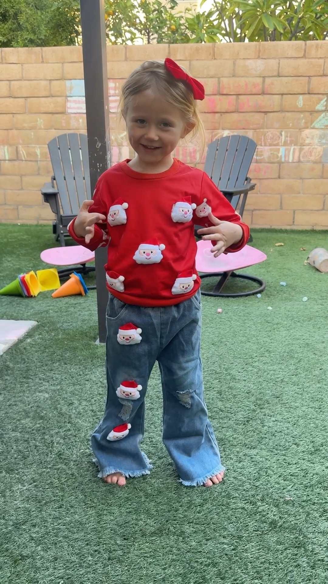 She wanted me to take a photo and video of her outfit, 🥹🥰 #ootd 

#LTKmomlife #LTKHoliday #LTKKids