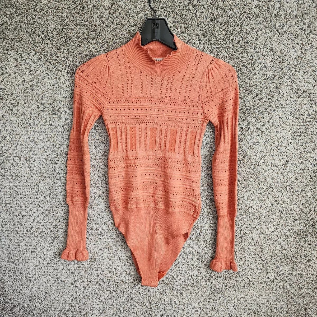 Free People Bodysuit Womens Small Me About It Warmstone Long Sleeve Turtleneck | eBay US