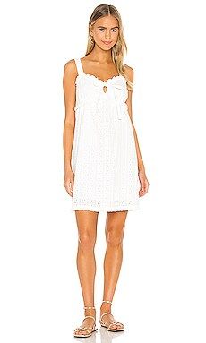 Line & Dot Claire Mini Dress in White from Revolve.com | Revolve Clothing (Global)