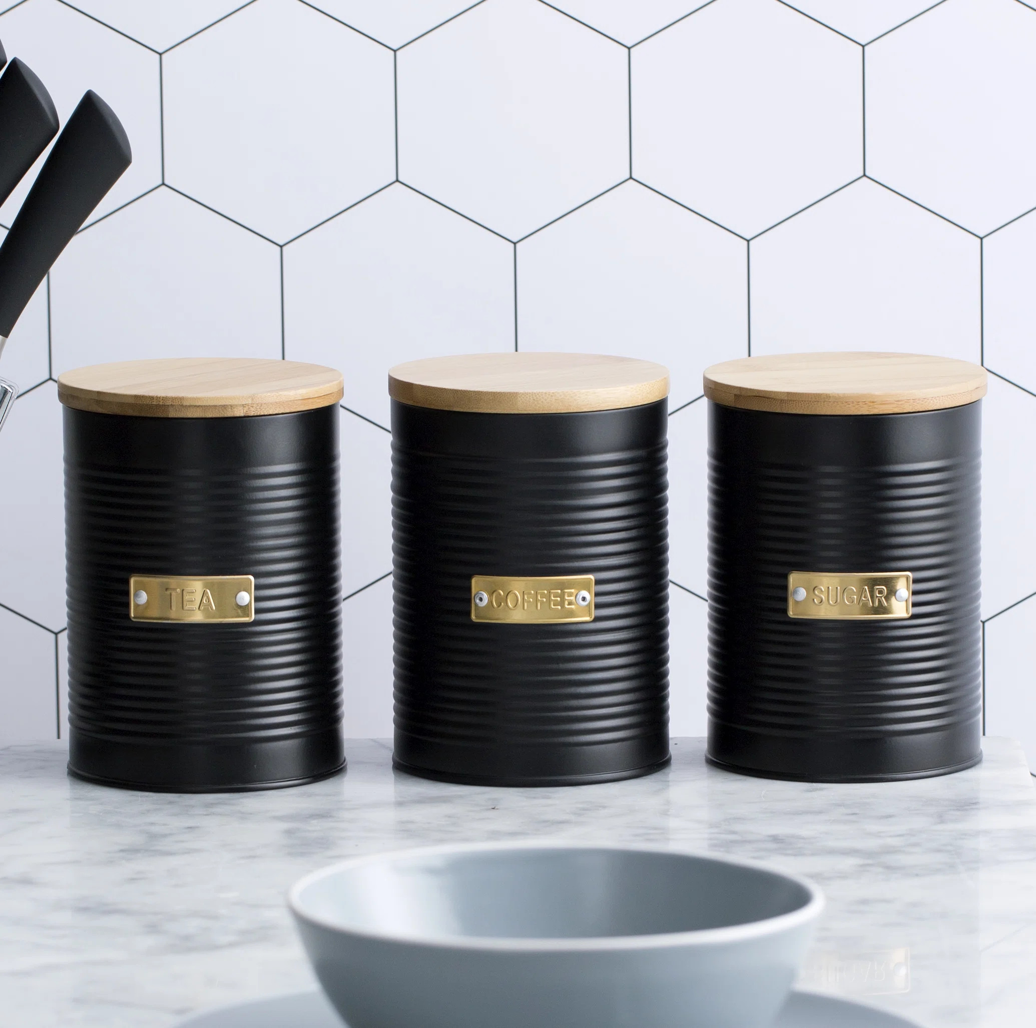 Otto Metal Jar - Set of 3 | Wayfair North America