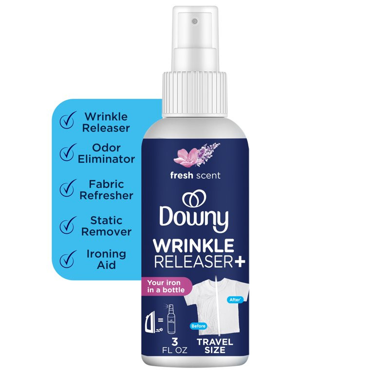 Downy Wrinkle Releaser and Refresher Fabric Spray, Fresh Scent, Travel Size, 3 fl oz | Walmart (US)
