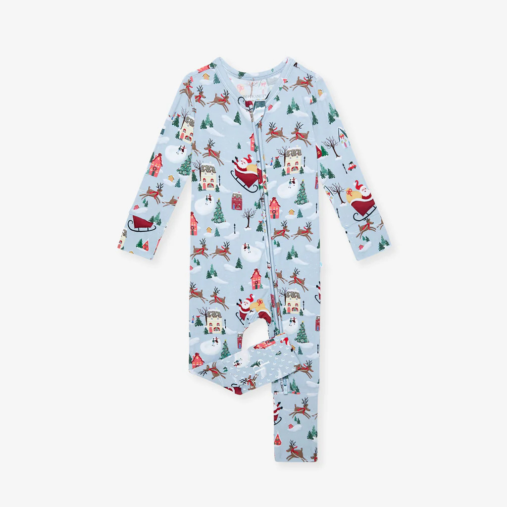 Holiday Blue Baby Convertible Sleeper | Christmasville | Posh Peanut