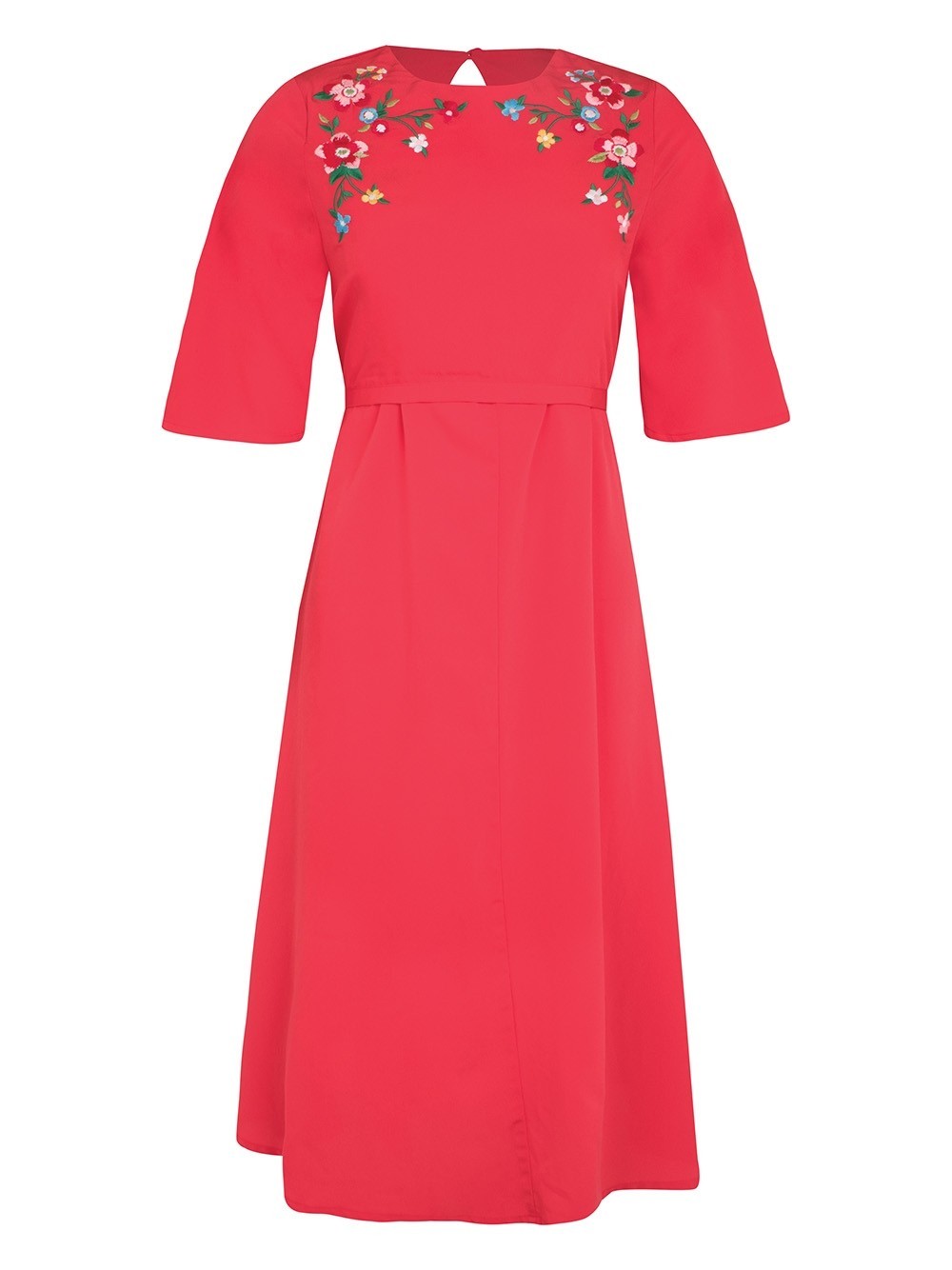 Red Embroidered Maternity & Nursing Dress | JoJo Maman Bebe (US)