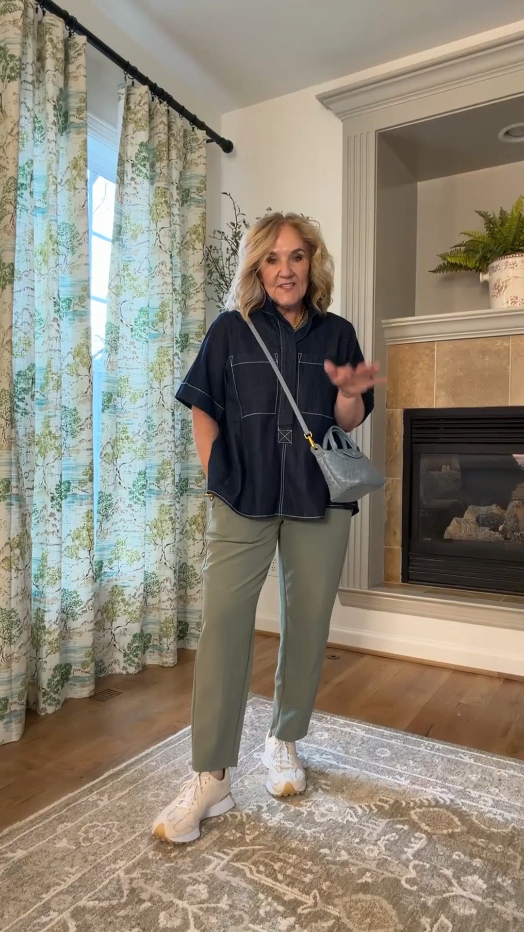  This top was the top seller yesterday! I sized down to a small. 20% off code NANETTE20 at Anthro!!! 
Endless pants are more athletic but can pass as dress pants. Wearing an 8 petite 
Camo pants size medium I did cut 4” off the bottom. 
Denim purse
 CRoss necklace 20% off code TAKE20
Heels for something special true to size 
I’ll link the other pants I pants with this top too 


#LTKSaleAlert #LTKOver40 #LTKspring

 

#LTKTravel