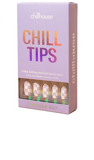 Chillhouse Checked Out Chill Tips Press-On Nails in Checked Out. | Revolve Clothing (Global)