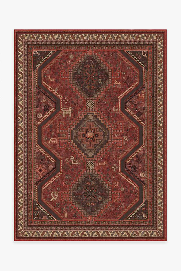 Zareen Scarlet Red Flatwoven Rug | Ruggable