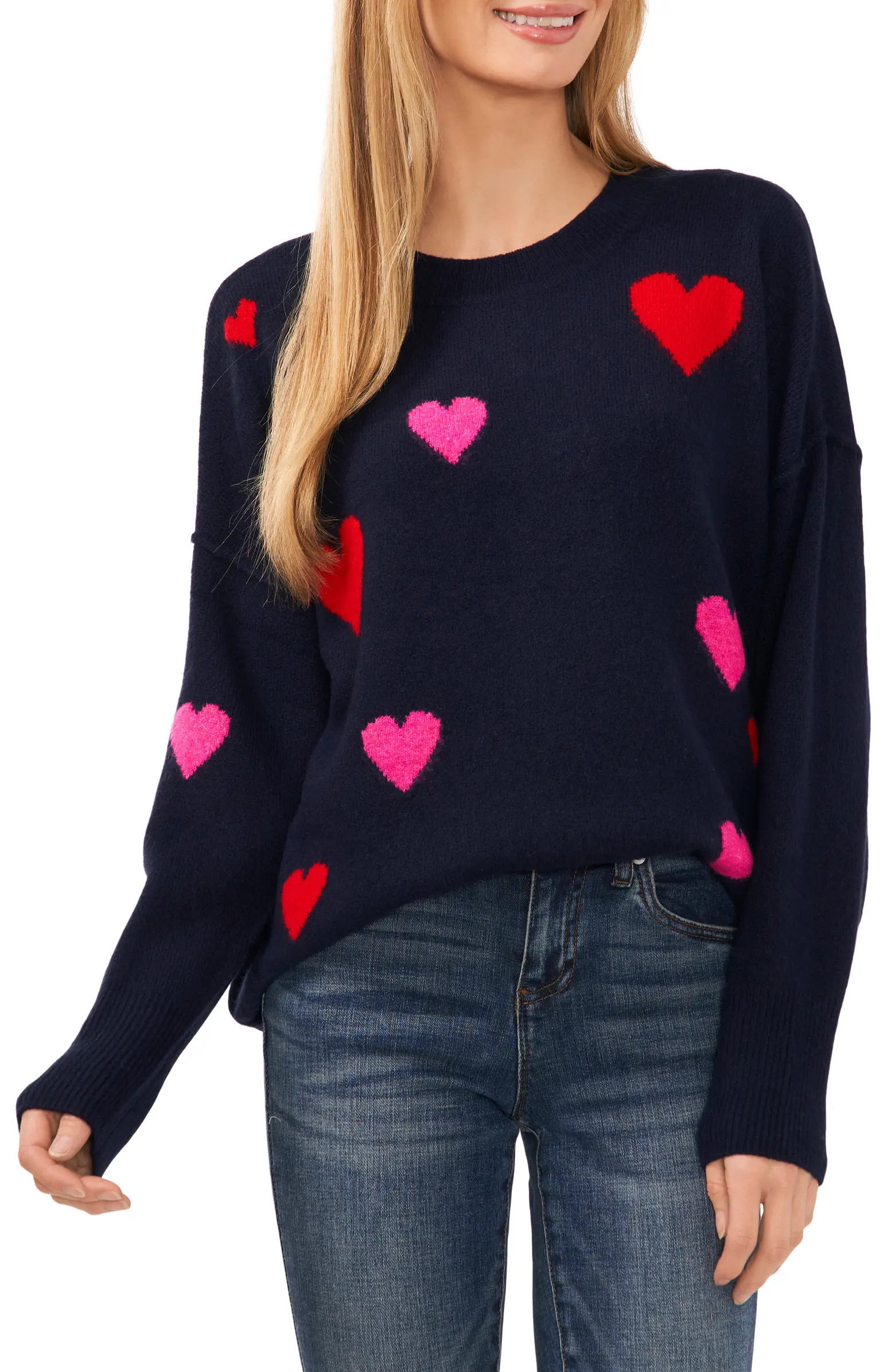 Heart Pattern Intarsia Sweater | Nordstrom