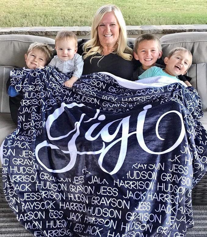 Personalized Name Blanket for Your Family, Custom Throw Blanket with Name, Best Gift for Daughter... | Amazon (US)
