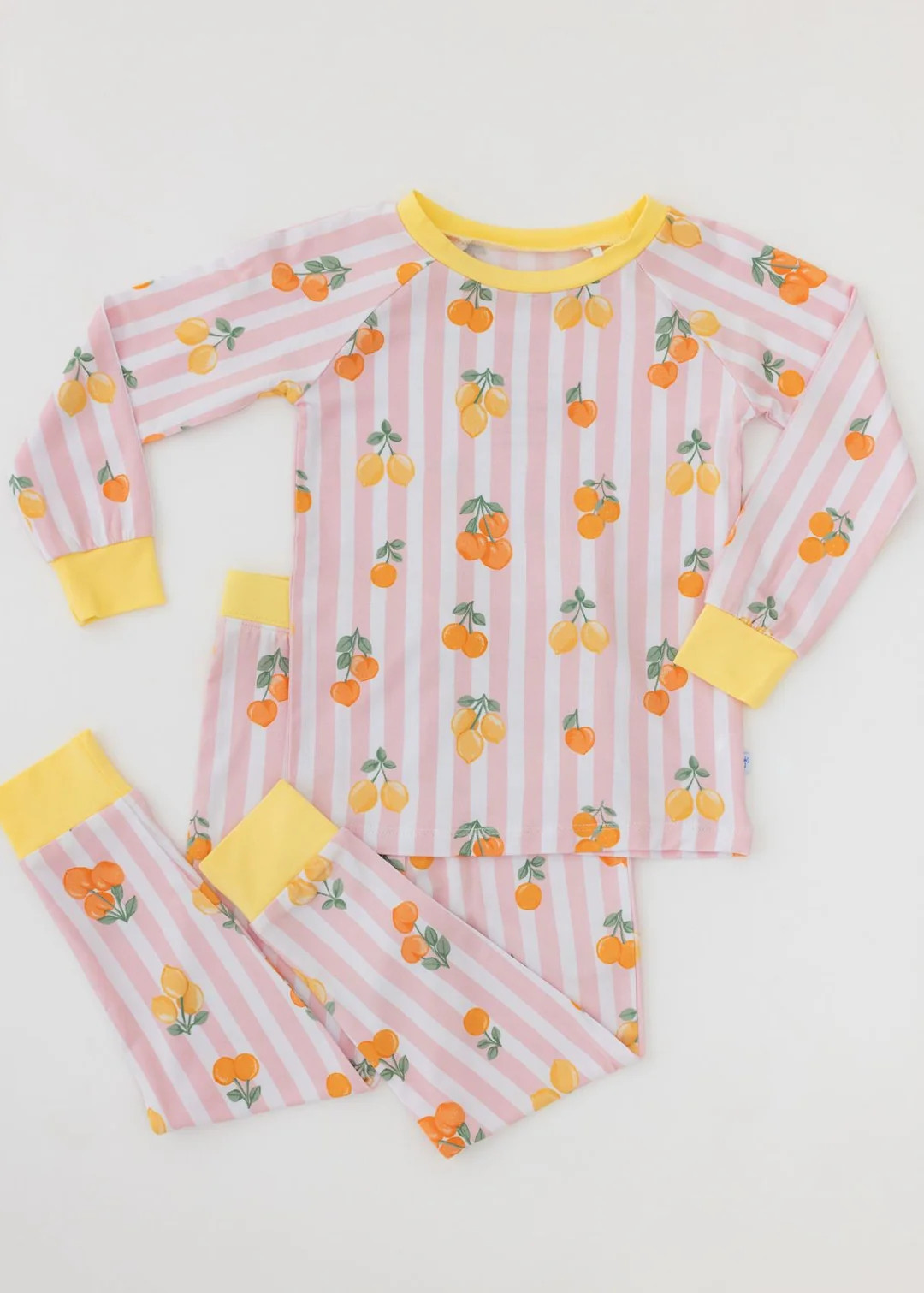 Citrus Stripes Two-Piece Pajamas | Tiny Jams